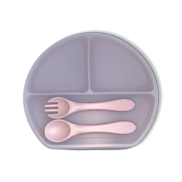 Silicone Tableware Set : Dusty Pink