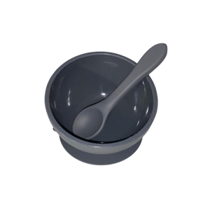 Silicone Suction Bowl and Spoon - Pebble