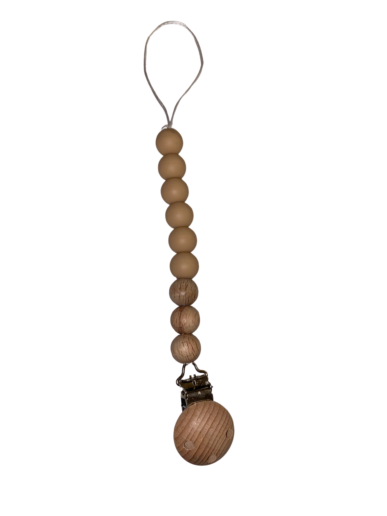 Silicone Bead Dummy Chain and Clip - Nude