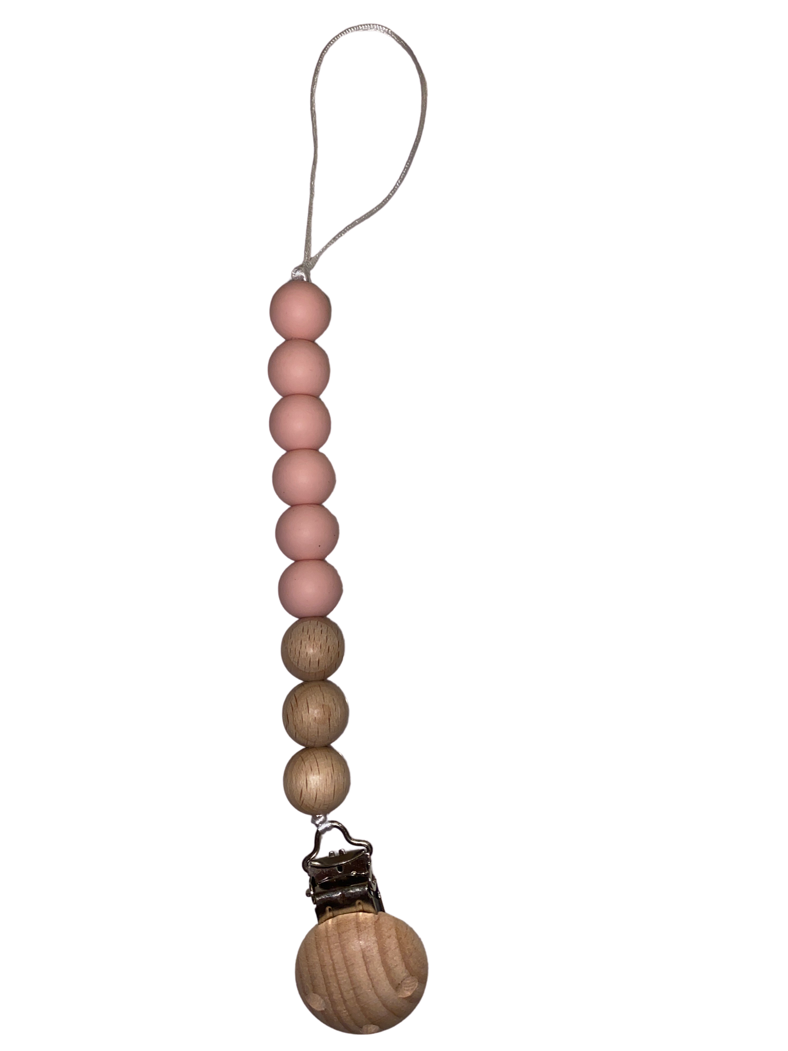 Silicone Bead Dummy Chain and Clip - Blush