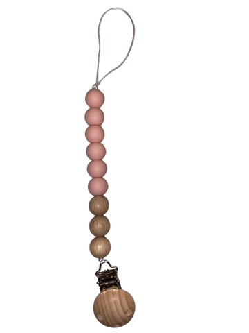 Silicone Bead Dummy Chain and Clip - Blush