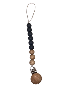 Silicone Bead Dummy Chain and Clip - Pebble