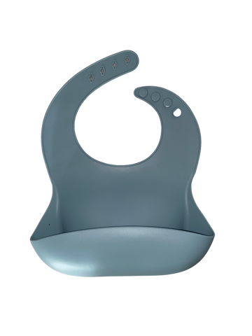 Silicone Bib - Steel Blue